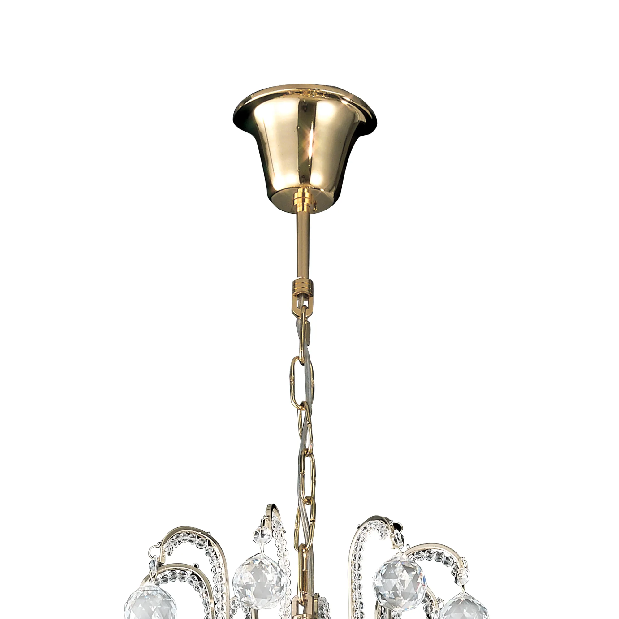 Bask Crystal Chandelier 4 Light French Gold IL30216/BA  Diyas Bask